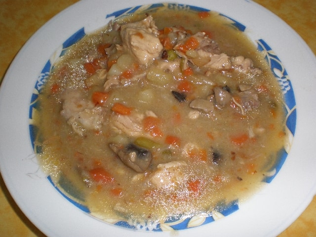 Pollo en salsa de champiñones