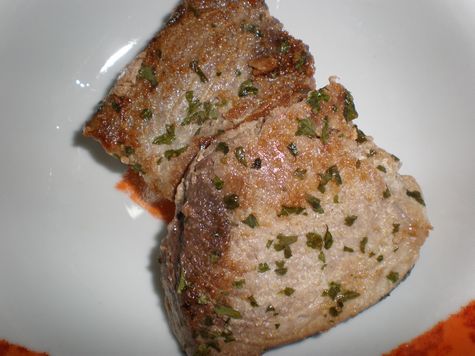 Filete de atún a la plancha con langostinos
