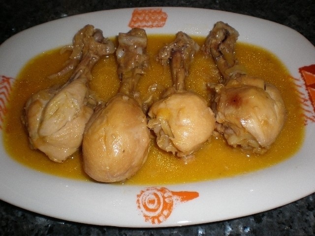 Muslos de pollo a la naranja