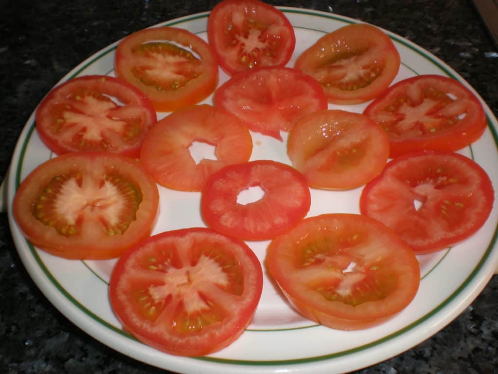 Tomates con queso de untar 1