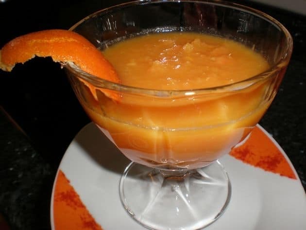 Puré de papaya con naranja