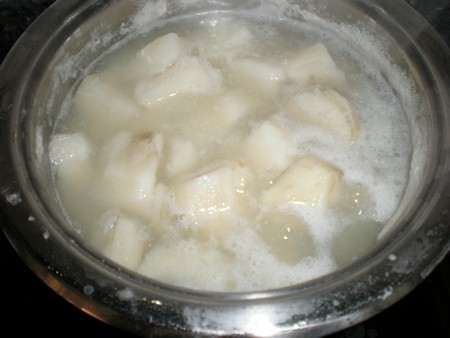 Sancochar batatas