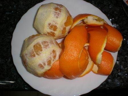 Naranjas y peladuras