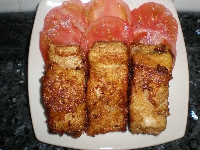 Bacalao rebozado con harina de arroz Bacalao rebozado con harina de arroz