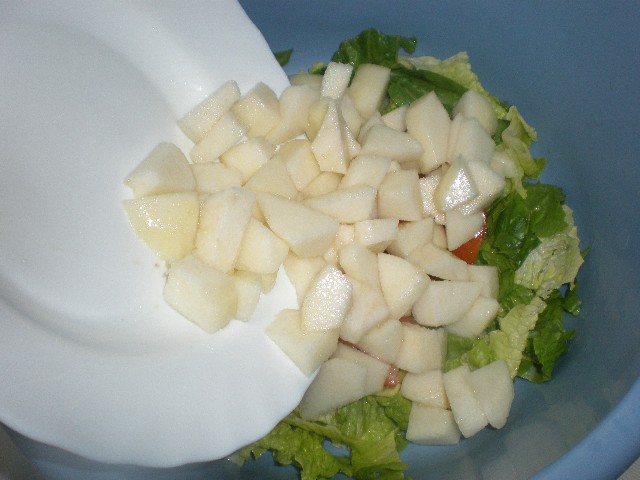 Elaborar la ensalada de pera
