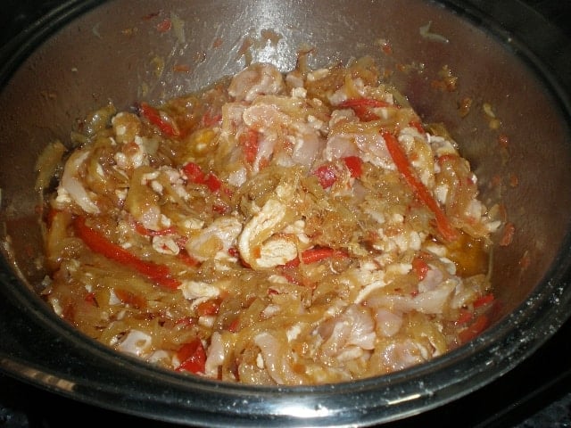 Mechado de pechuga de pollo