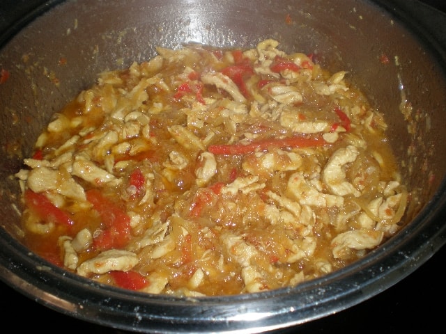 Mechado de pechuga de pollo 