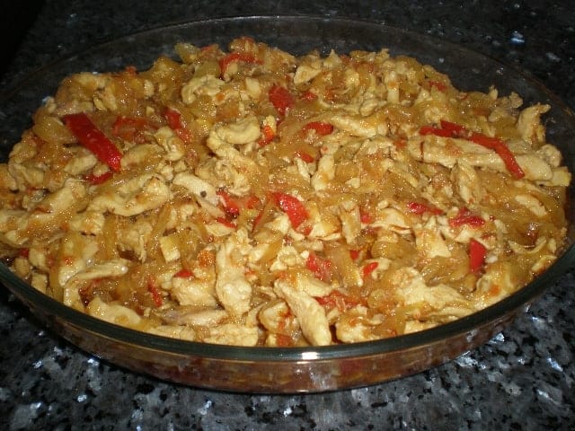 Mechado de pechuga de pollo 