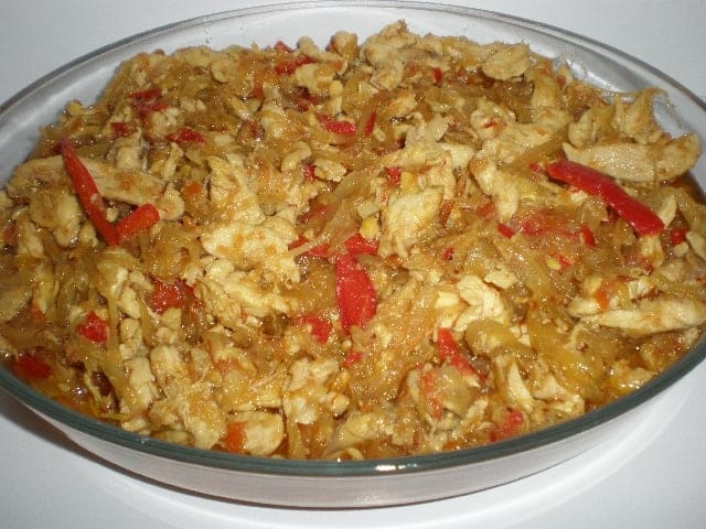 Mechado de pechuga de pollo 