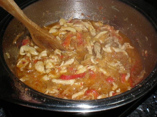 Mechado de pechuga de pollo
