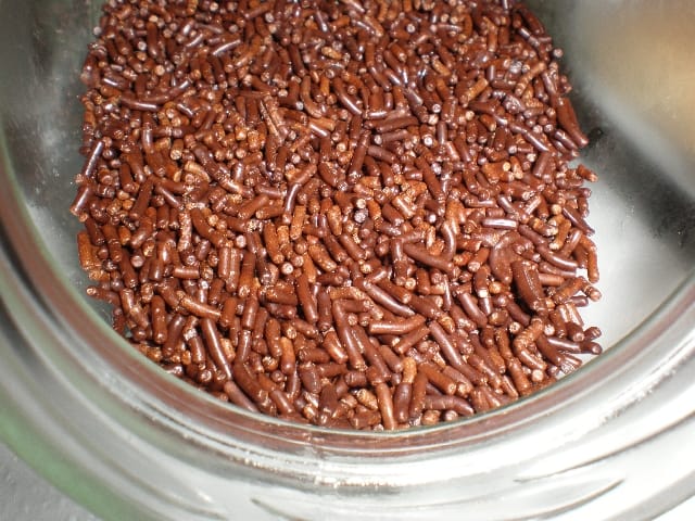 Fideos de chocolate negro