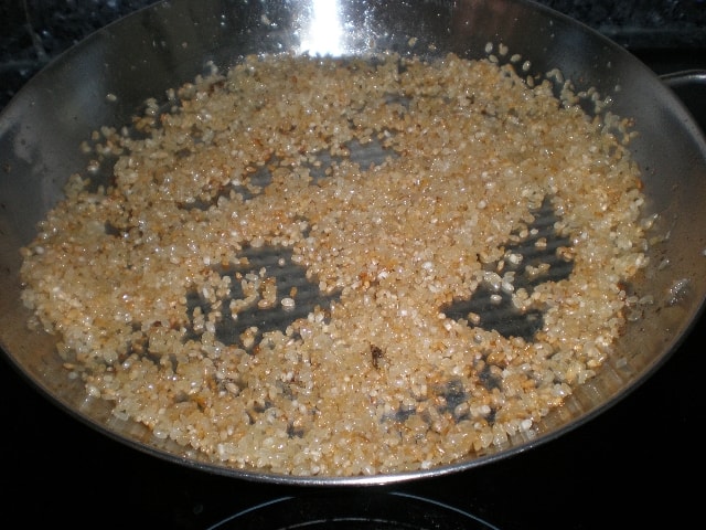 Freír el arroz