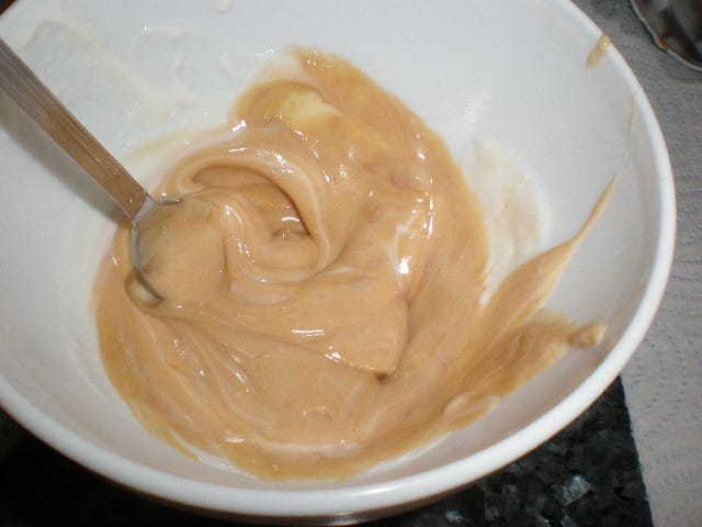 Dulce de leche y queso batido