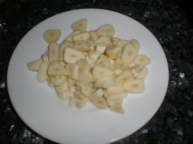 Ajos troceados