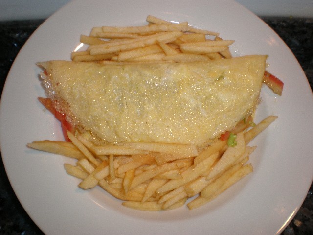 Crepes de tortilla rellenos