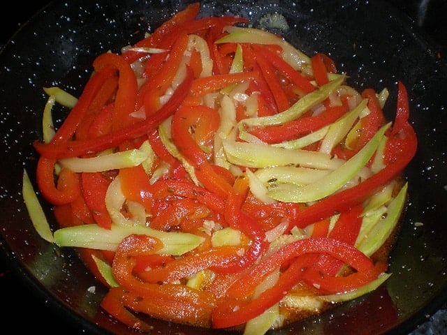 Verdura pochada en comino frito