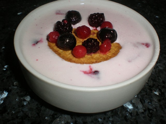 Bosquejo de yogur de cabra 