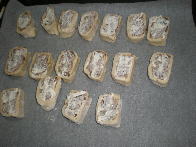 Caracolas rellenas de batata con mantequilla