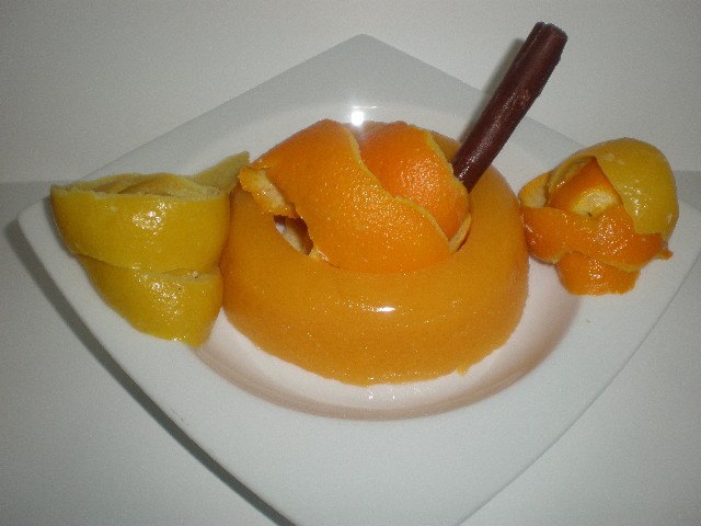 Corona de gelatina de mandarinas