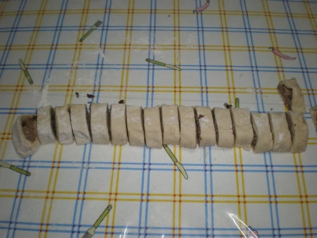 Caracolas rellenas de batata