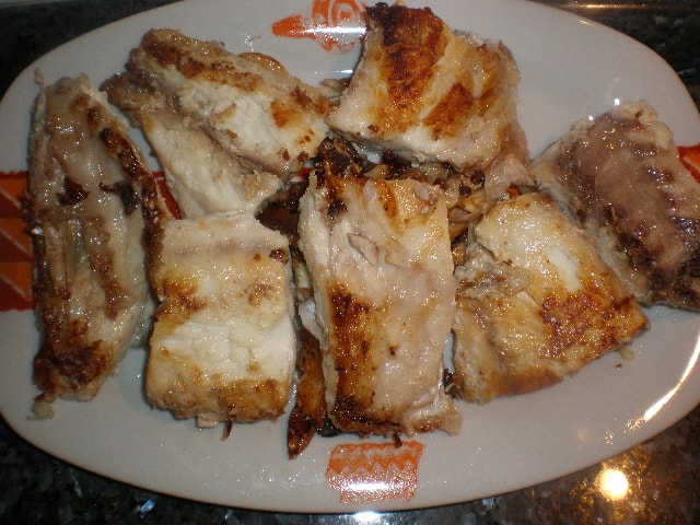 Tacos de cherne con ajos