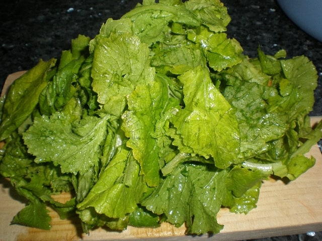 Grelos limpios y lavados