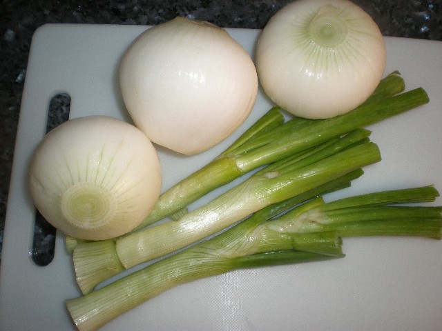 Cebollas tiernas