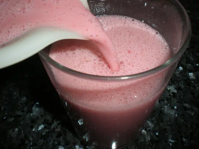Batido de fresas