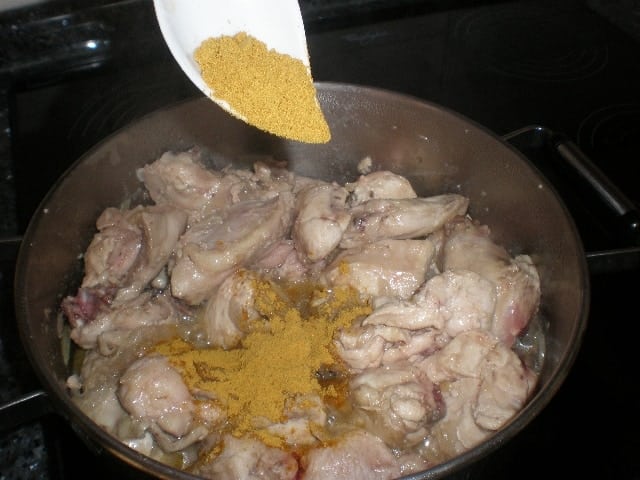 Elaborar Pollo Currypiña