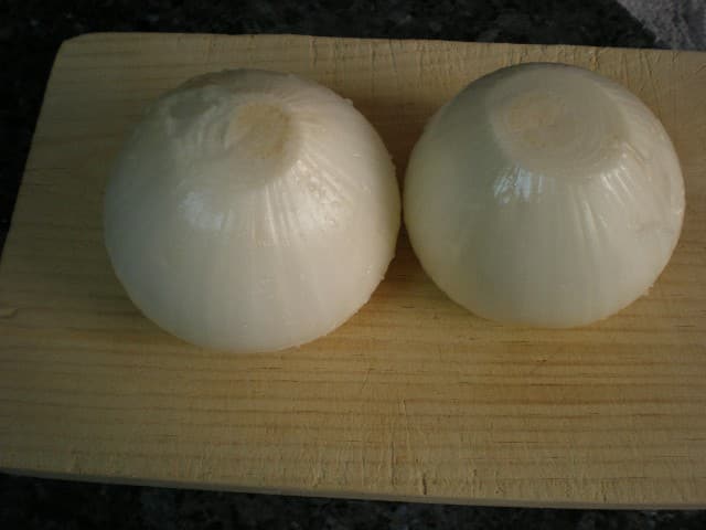 Cebollas limpias