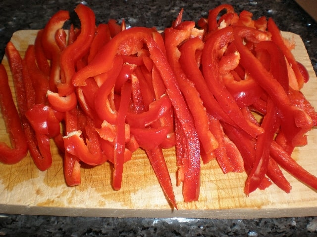 Juliana de pimientos rojos