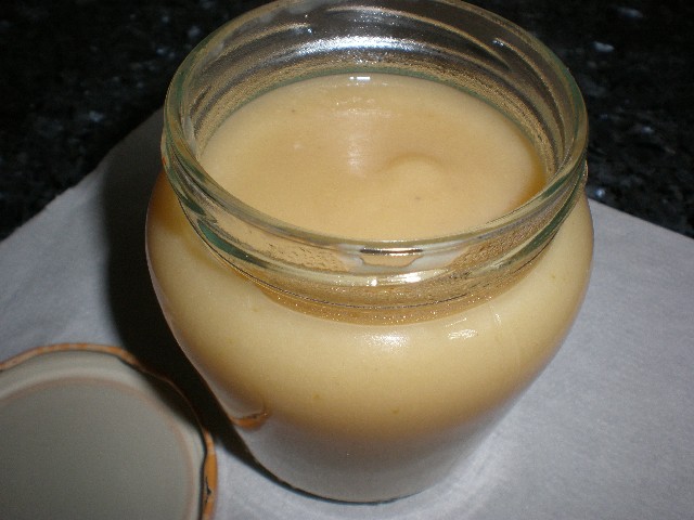 Compota de plátano y pera con cítricos