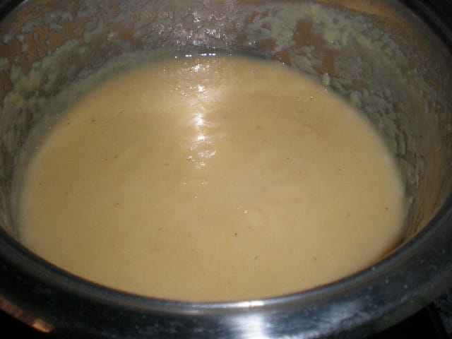 Compota de plátano y pera con cítricos