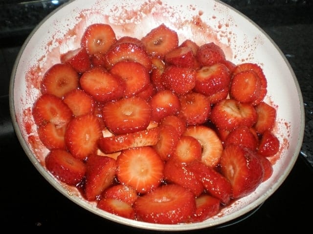 Caramelizar las fresas