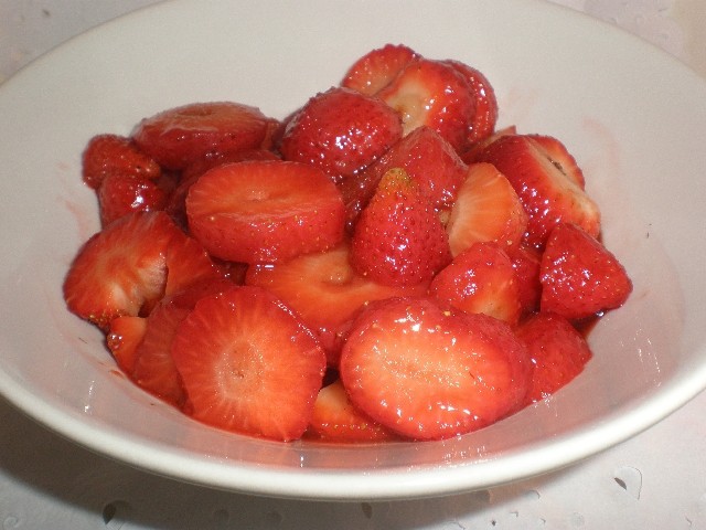 Fresas con caramelizado