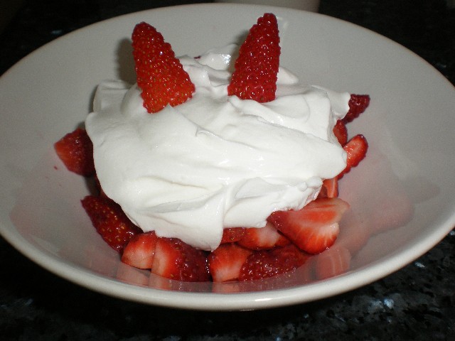 Fresas con chantilly