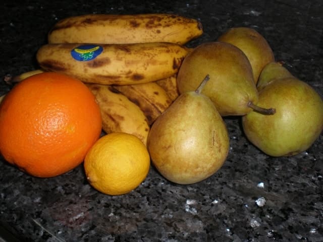 Plátanos, peras y cítricos