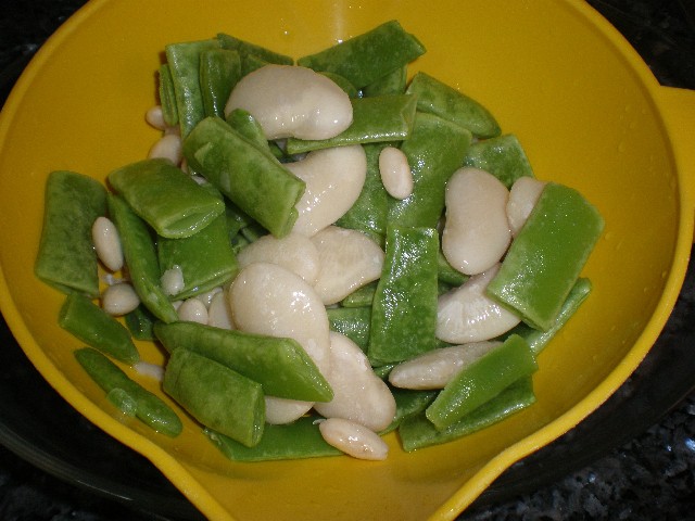 Preparado de verdura para paella