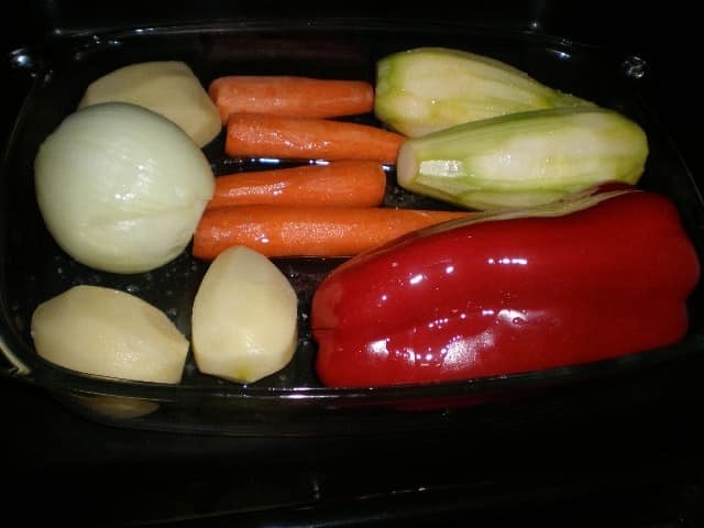 Verdura en el horno