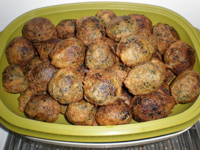 Bolitas de pollo y espinacas