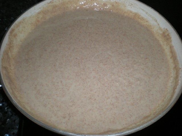 Mezcla de leche y harina