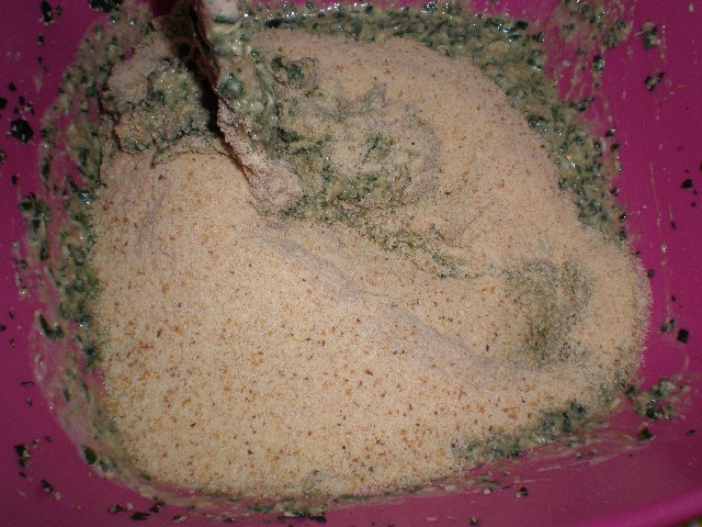 Masa para bolitas de pollo y espinacas