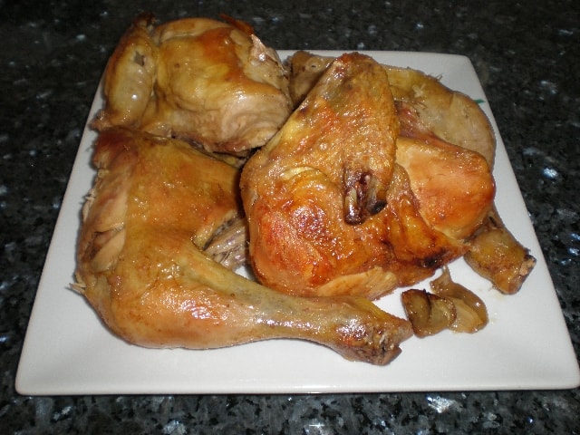 Pollo asado en bolsa
