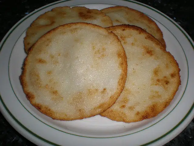 Tortitas de maíz fritas