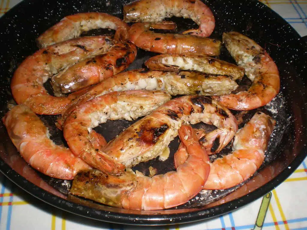 Gambones a la plancha Gambones a la plancha