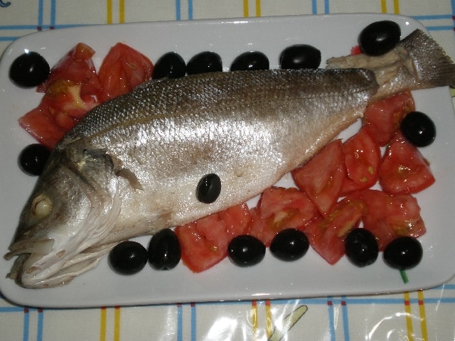 Lubinas al vino blalnco 