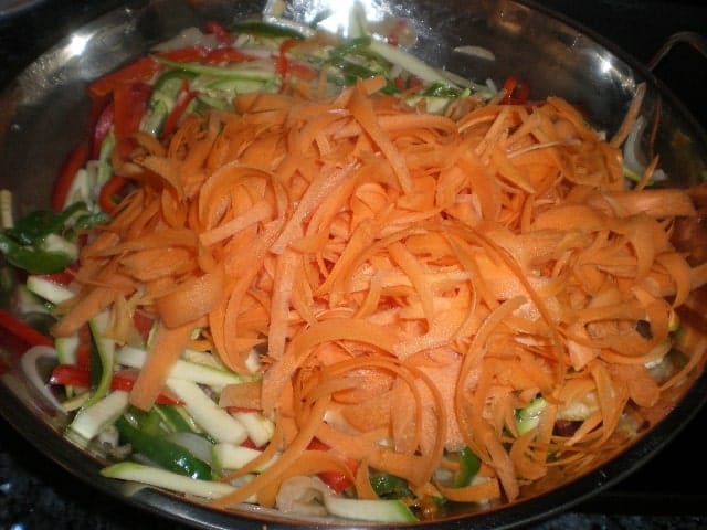 Dente de verdura al wok