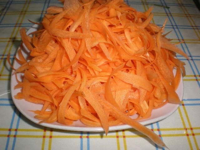 Tiras de zanahorias