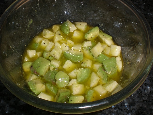 Macerar los aguacates