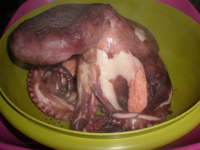 Pulpo hervido